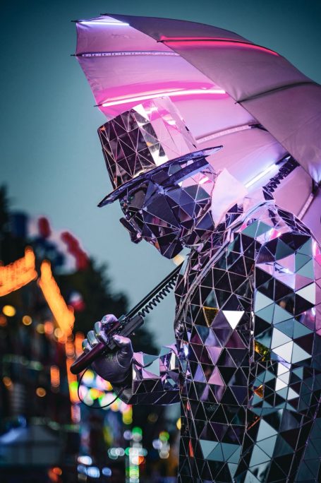 robot lumineux, géant, transformers